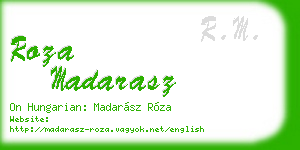 roza madarasz business card